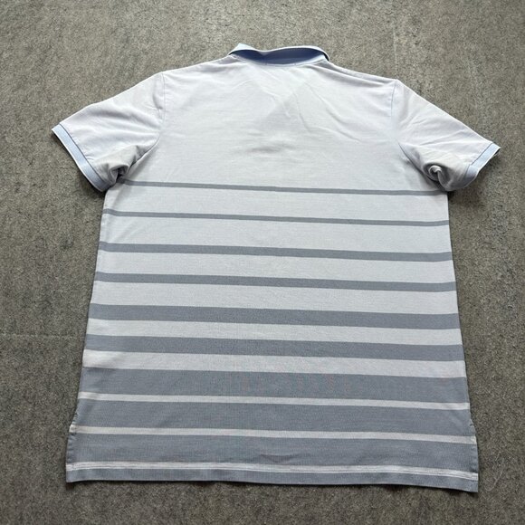 Greyson Polo Shirt Men L Blue Striped Golf Performance Stretch - Picture 8 of 13